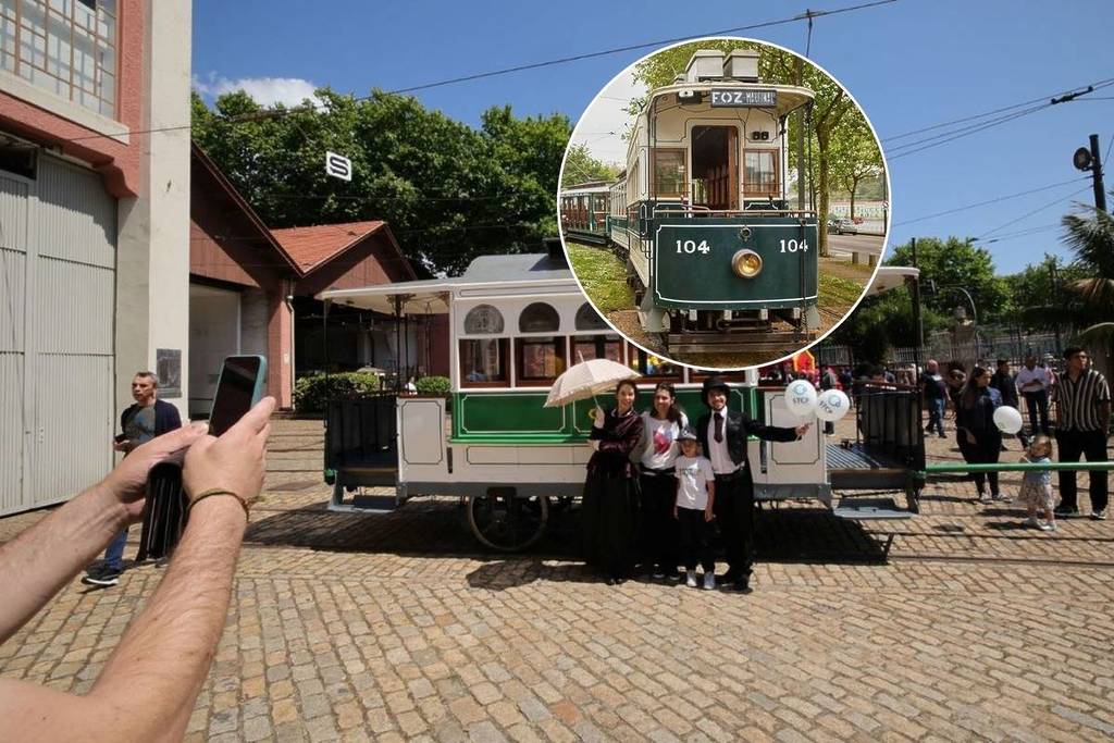 Le défilé des tramways revient sur le front de mer de Porto