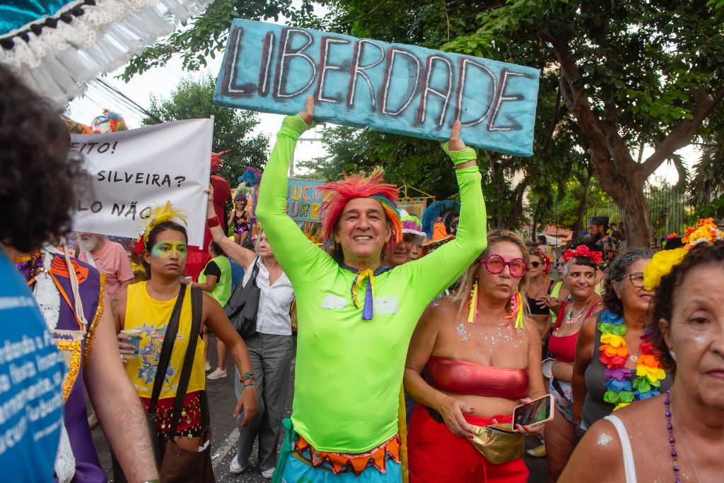 desfile do bloco de Carnaval
