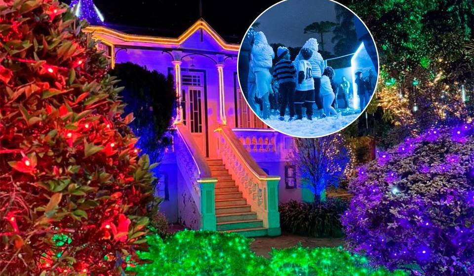 A menos de 2h do Rio, Cidade Imperial se transforma em um Vale Encantado de Natal, com reino de neve e gelo, túnel iluminado e esculturas gigantes!
