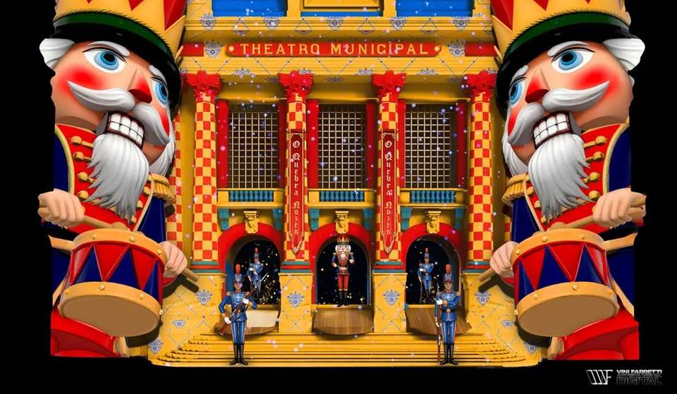 Christmas at Rio de Janeiro’s Municipal Theater will feature free screenings of “The Nutcracker”, a themed village and more attractions starting this Friday!