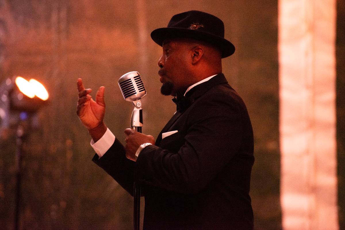 singer at live concert