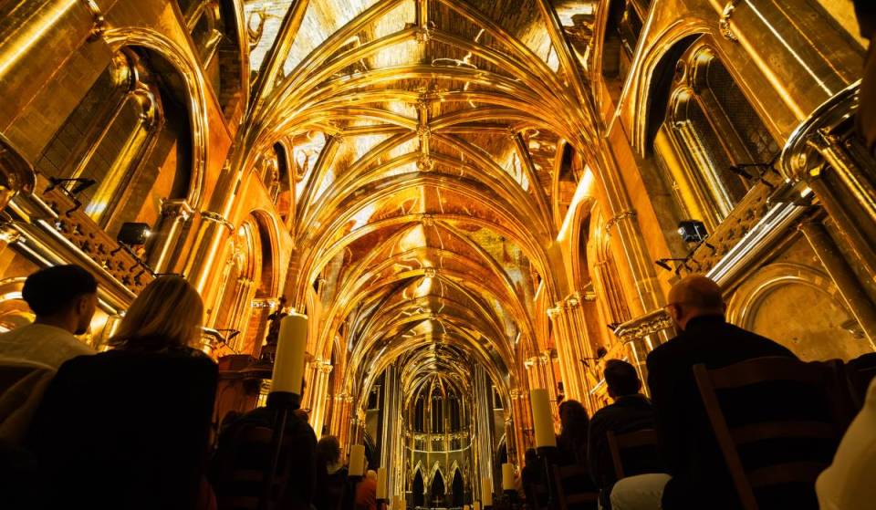 Doors are now open for this captivating 360-degree light and live orchestra show inside the historic Cathedral of the Blessed Sacrament