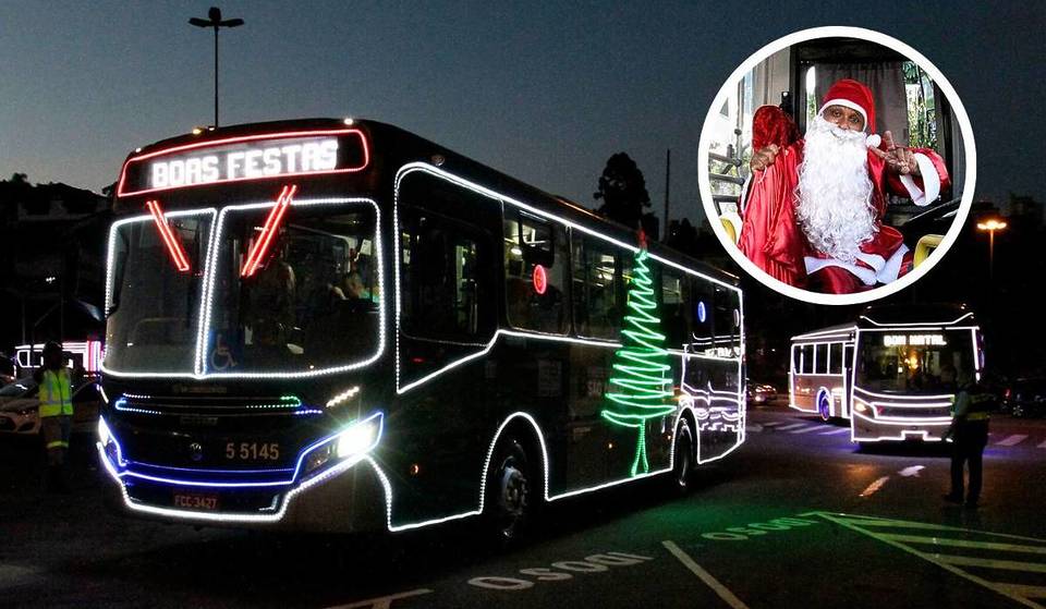 Christmas transportation: you can now ride the 150 illuminated buses in São Paulo for free; see where to get on!