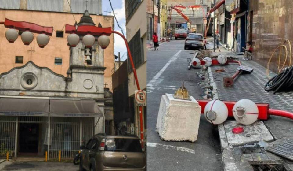 Retiran las luminarias japonesas de la calle Liberdade; entienda por qué
