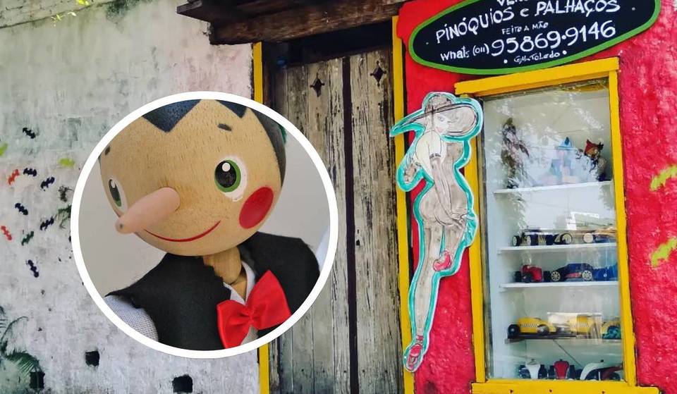 O ateliê do Gepetto está na Vila Madalena, com Pinóquios artesanais fofíssimos e clima de contos de fadas