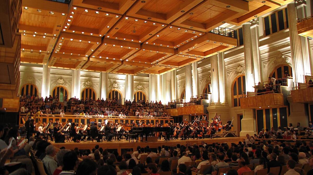 Foto Sala Sao Paulo com concerto de musica classica
