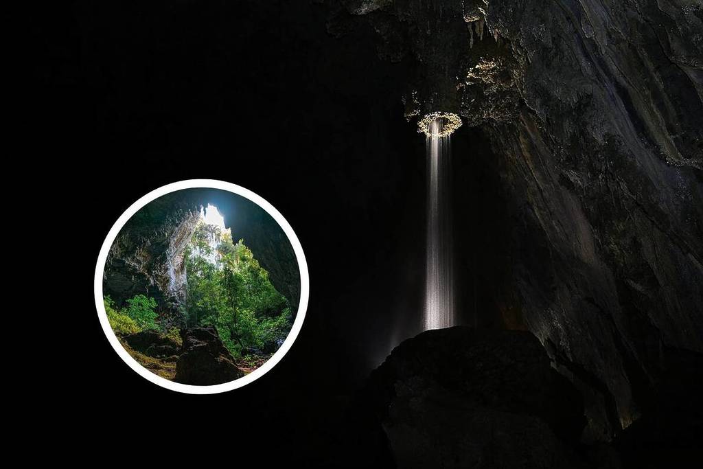 temimina cave PETAR hanging shower são paulo