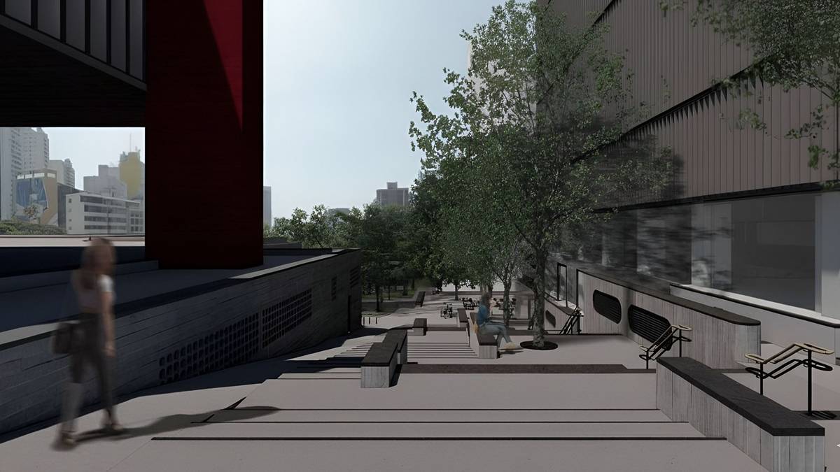 masp em expansão rua lateral Rua Professor Otávio Mendes pedestres