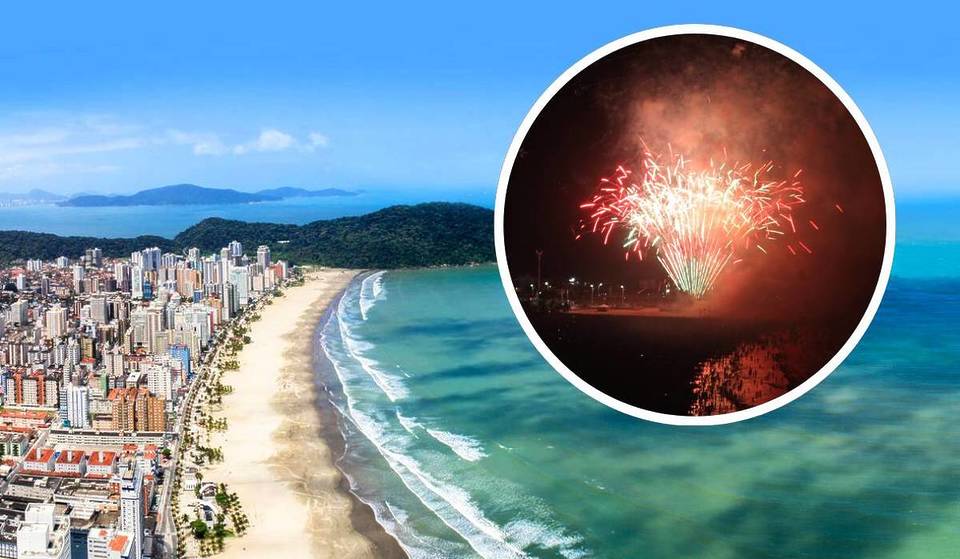 La Nochevieja de Praia Grande vuelve triunfante en 2026: 10 minutos de fuegos artificiales silenciosos y megatelones en 22 kilómetros de paseo marítimo