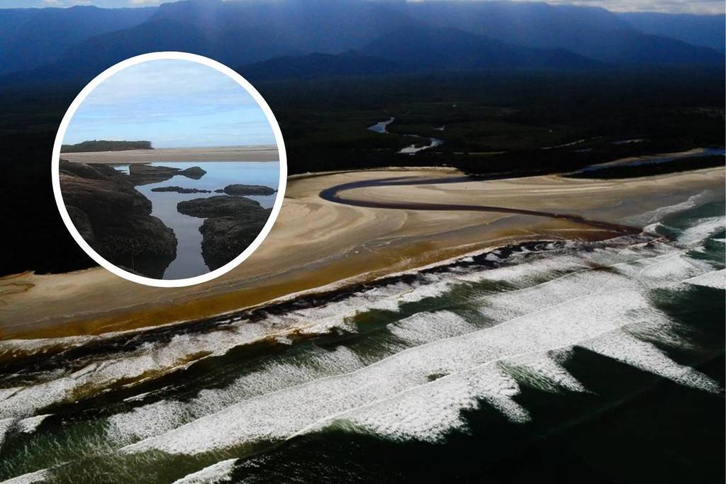 Encontro do Rio Itaguaré com a Praia do Itaguaré