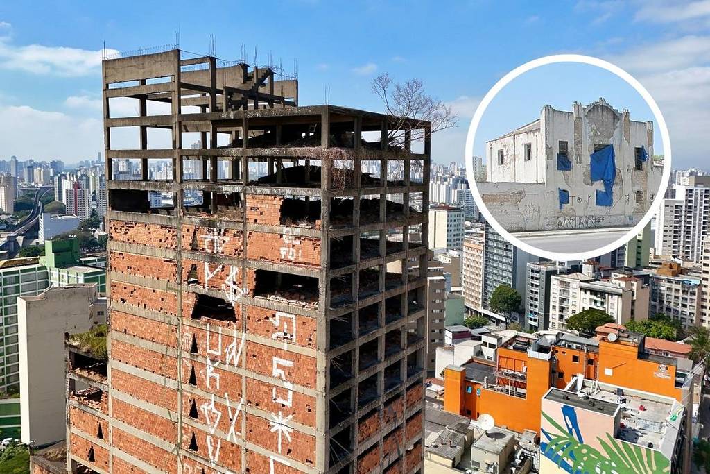 Demolición del Caveirão en el centro de São Paulo, edificios fantasma