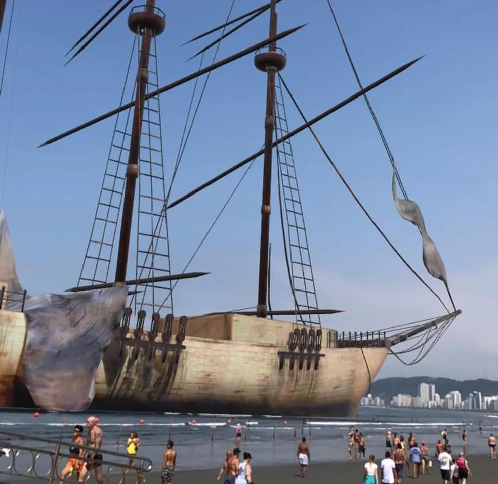 veleiro kestrel navio fantasma em santos litoral de são paulo