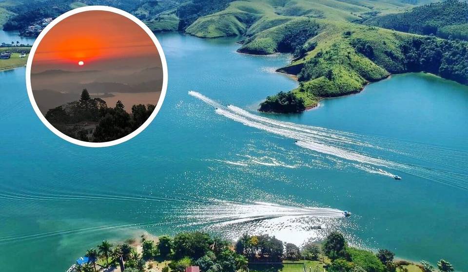 Você sabia que existe uma cidade submersa no interior de SP? Esta “praia de água doce” esconde ruínas que reaparecem quando o nível da água baixa