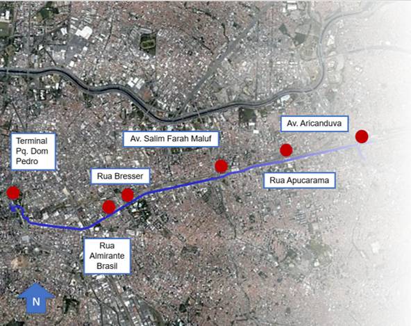 BRT Radial Leste autobús zona este São Paulo