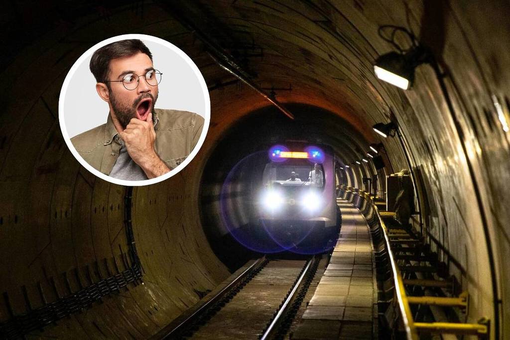 secret tunnel in the São Paulo subway Line 1-Blue 2-Green