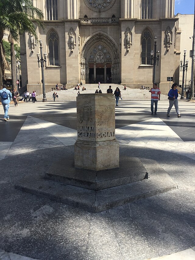 Marco Zero de São Paulo, na Praça da Sé