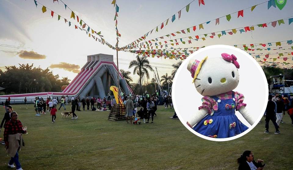 Com entrada gratuita, Arraiá da Hello Kitty no Parque Villa-Lobos tem quadrilha com a personagem e atrações juninas