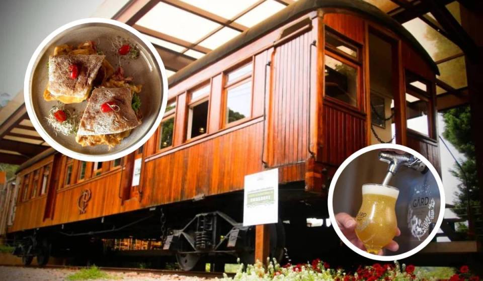 A 2h30 de SP, restaurante em vagão ferroviário de 1920 tem jantar com vista para a Mantiqueira e suíte inspirada no Expresso do Oriente