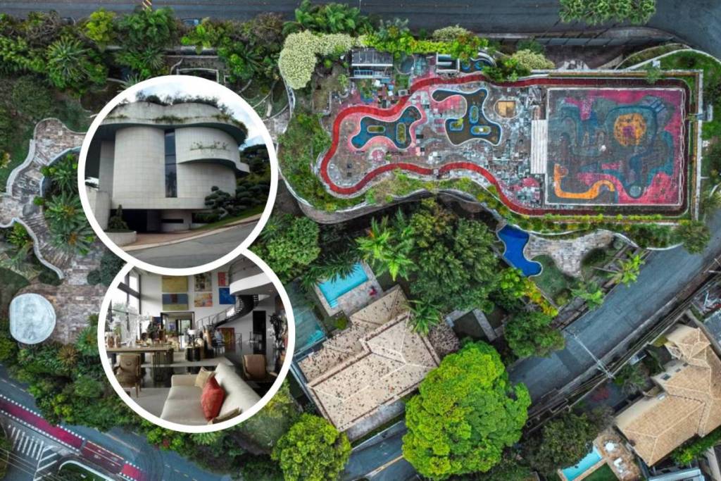 Arrematada por R$ 27,5 milhões, mansão projetada por Ruy Ohtake com 80 cômodos e parede de ouro sofre com abandono e pode ser demolida no Morumbi