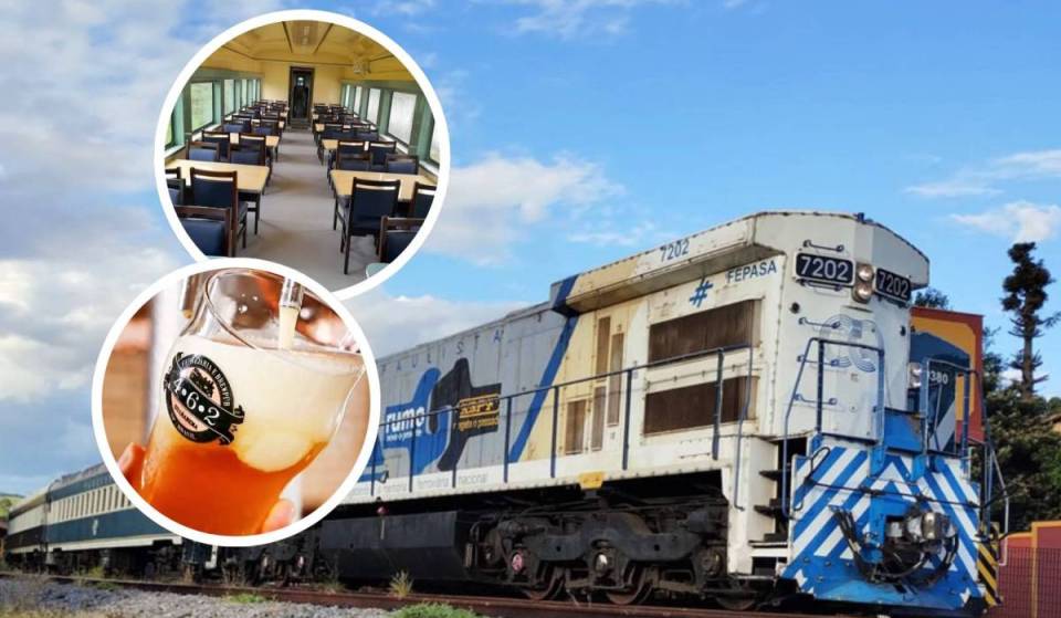 Trem de 1990 que serviu de cenário da Globo tem passeio open bar com queijos da Mantiqueira a 80km de SP