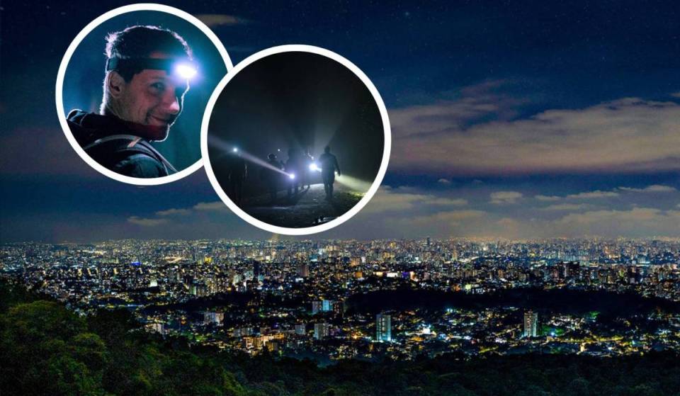 Caminhada à luz de lanternas em SP revela lado secreto da Serra da Cantareira: trilha noturna de 7 km leva a vista panorâmica iluminada da metrópole