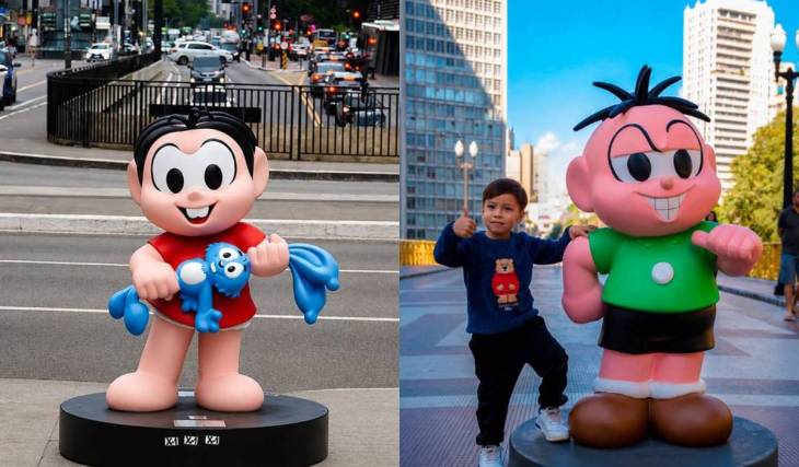 Con 91 esculturas y hinchables gigantes, São Paulo se convierte en una galería al aire libre de «La pandilla de Mónica» hasta el 24 de agosto; descubre cómo encontrar las obras con Waze