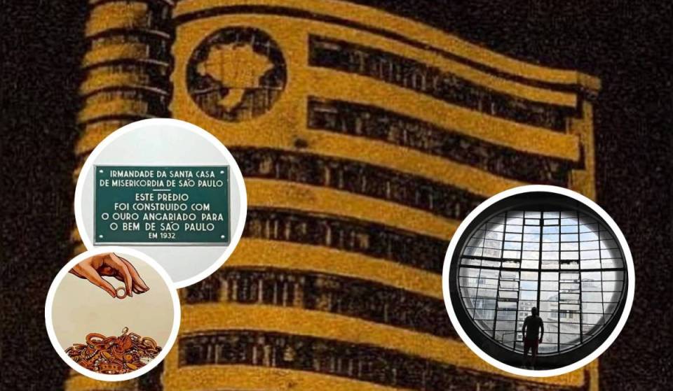 «He donado oro por el bien de São Paulo»: el histórico edificio art déco de 1939, construido con alianzas donadas durante la Revolución, tiene una fachada que imita una bandera ondeando al viento