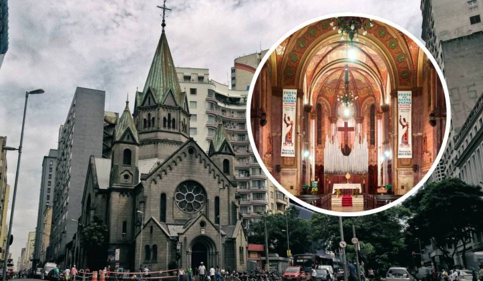 Pasa desapercibida en el Valle de Anhangabaú, pero esta basílica neogótica de 1904 fue la Catedral de São Paulo durante 24 años — y esconde vidrieras europeas en el centro