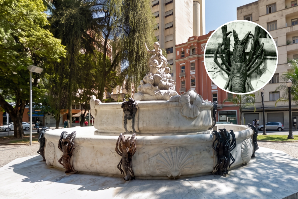 fuente monumental de las langostas plaza júlio mesquita centro histórico de são paulo