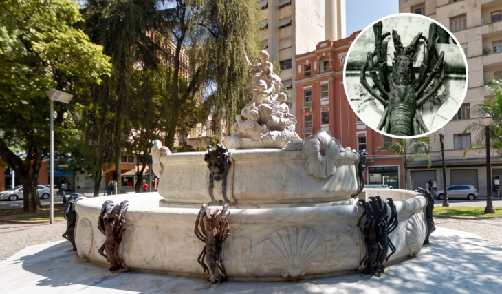 Com peças de bronze retiradas após furtos, Fonte das Lagostas de 1927 esconde o pioneirismo feminino e virou até música de Adoniran Barbosa no Centro de SP