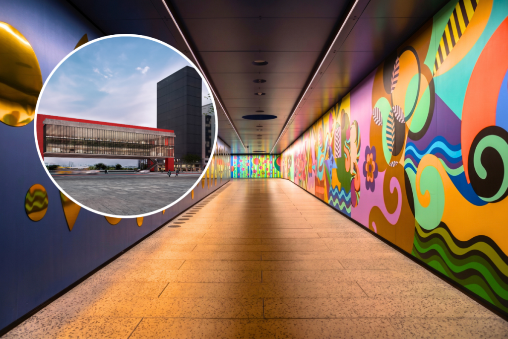 pasaje subterráneo del MASP túnel museo de arte de São Paulo entrada