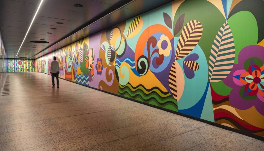 pasaje subterráneo del MASP túnel museo de arte de São Paulo entrada
