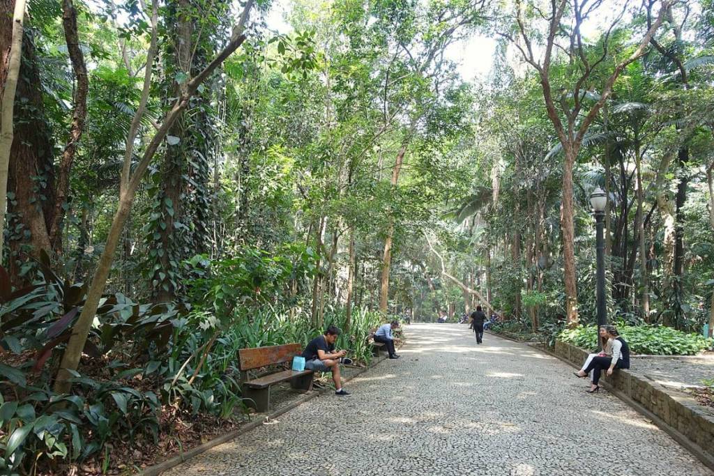 Parque Trianon en primavera en São Paulo