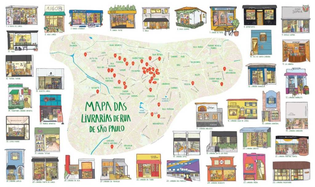 Mapa de Livrarias de Rua de São Paulo