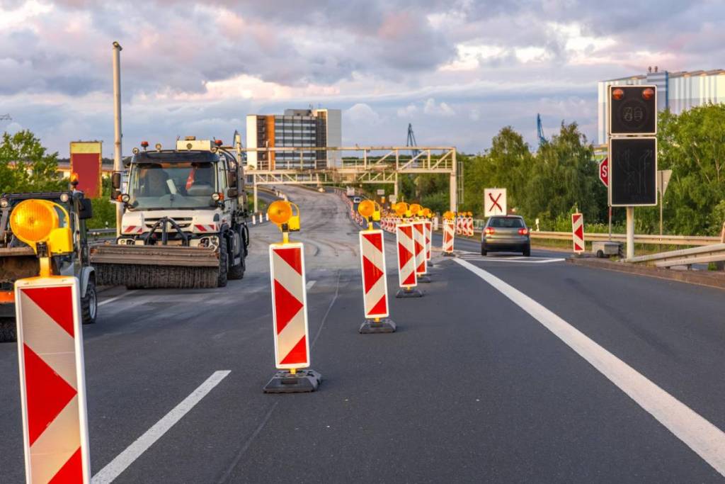 carretera cortada en el interior de São Paulo, autopista Anhanguera-Bandeirantes 