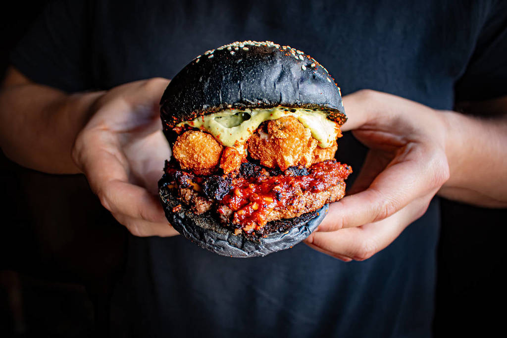 black burger fat hippo