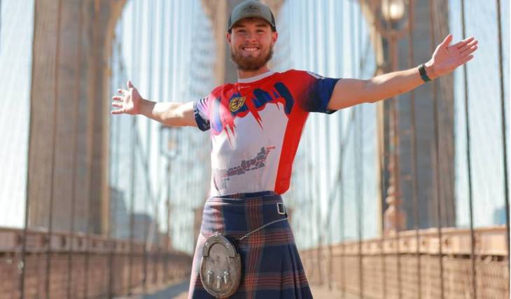 A Scotland superfan has walked 3,000 miles from Los Angeles to Boston in a kilt, officially raising £1 million for men’s metal health ahead of the opening World Cup match