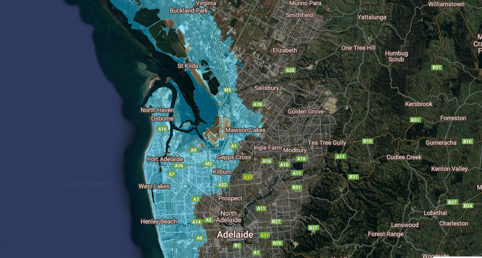 Use This Online Tool To See How Sea-Level Rise Affects Adelaide