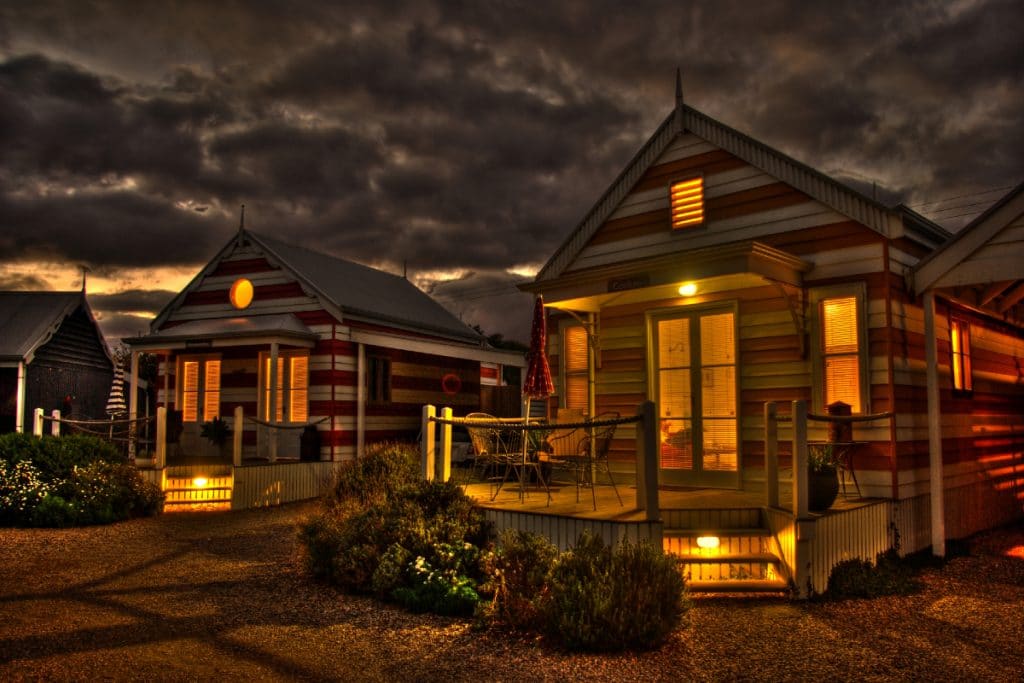 a photo of the beach huts in middleton, south australia
