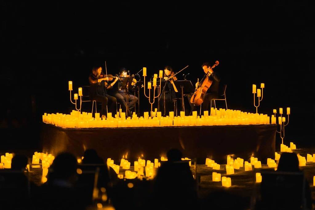 A string quartet performing at a Candlelight concert in Adelaide