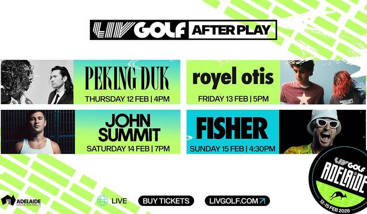LIV Golf Adelaide Just Revealed The Latest Headliners For Its Epic Concert Lineup