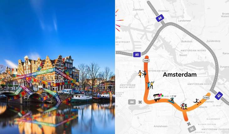 Ámsterdam cierra la A10 para una gran fiesta de cumpleaños y juerga en la carretera