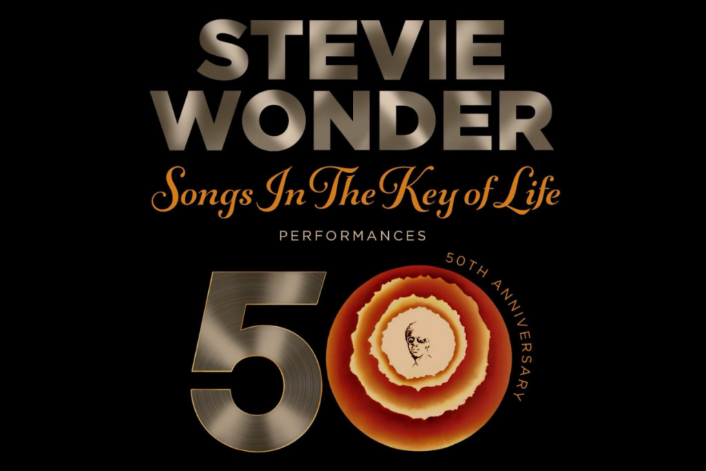 Tourplakat zum 50-jährigen Jubiläum von Stevie Wonders Album „Songs in the Key of Life“