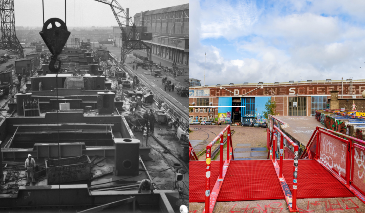 1984 verwandelte sich diese gigantische Werft von einem Tag auf den anderen in eine trostlose Stahlruine – heute steigst du hier von der Fähre in ein pulsierendes Viertel voller einzigartiger Straßenkunst, mit einem Stadtstrand und einer überdachten Kunststadt