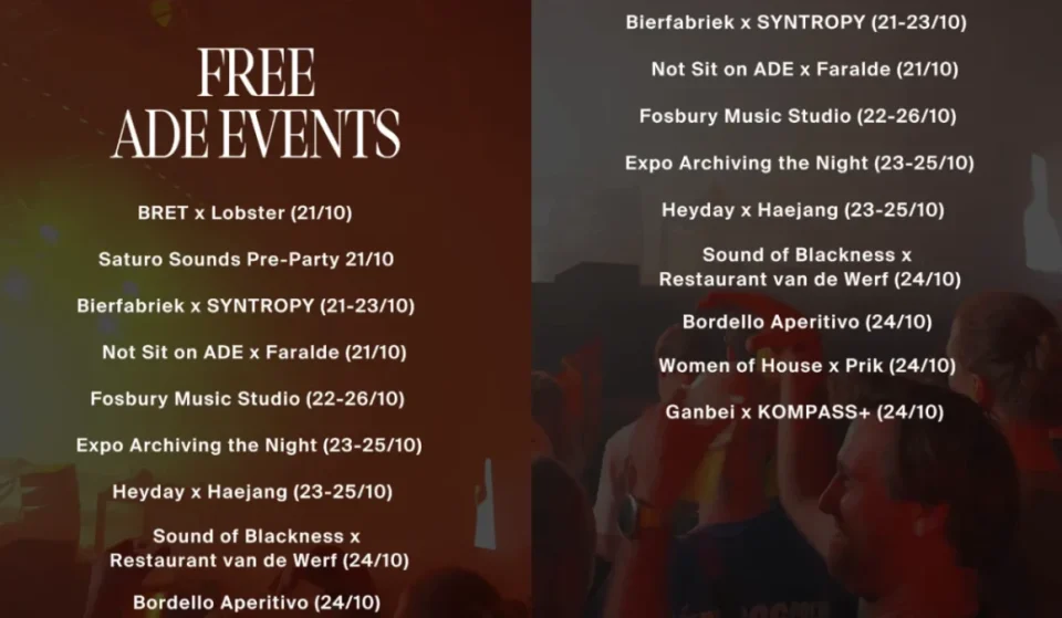 Kostenlose Partys während des ADE in Amsterdam: Schau dir das Video an
