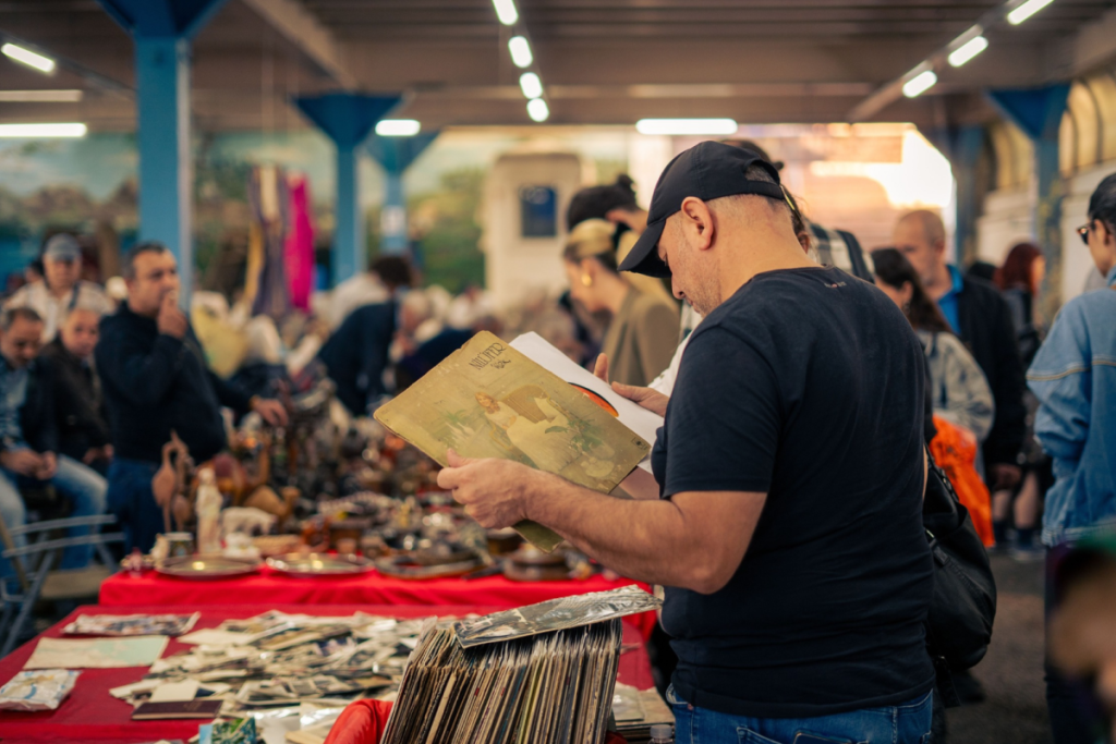 Belebter Vinylmarkt