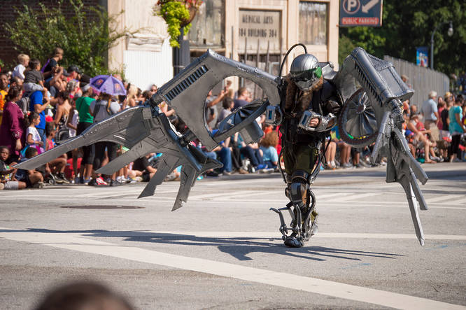 Atlanta, Georgia / USA - September 2018: DragonCon Parade in downtown Atlanta.