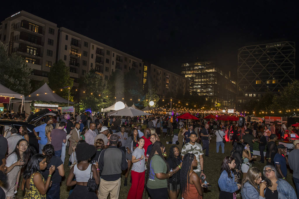Carpas de degustación del festival de comida y vino de Atlanta