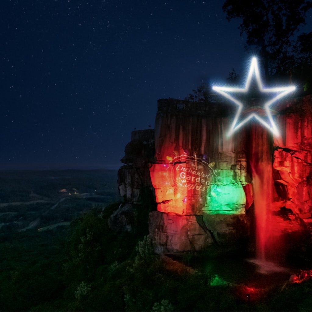 Holiday lights at Rock City