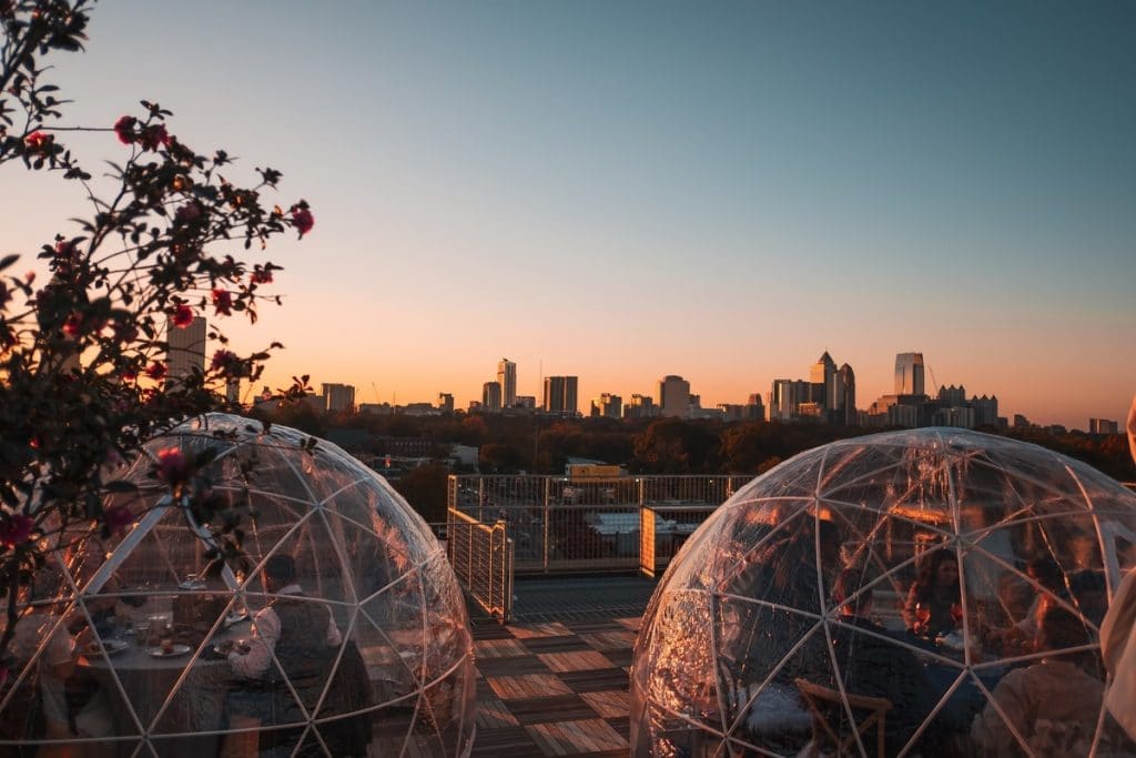 The Roof at Ponce City Market with igloos